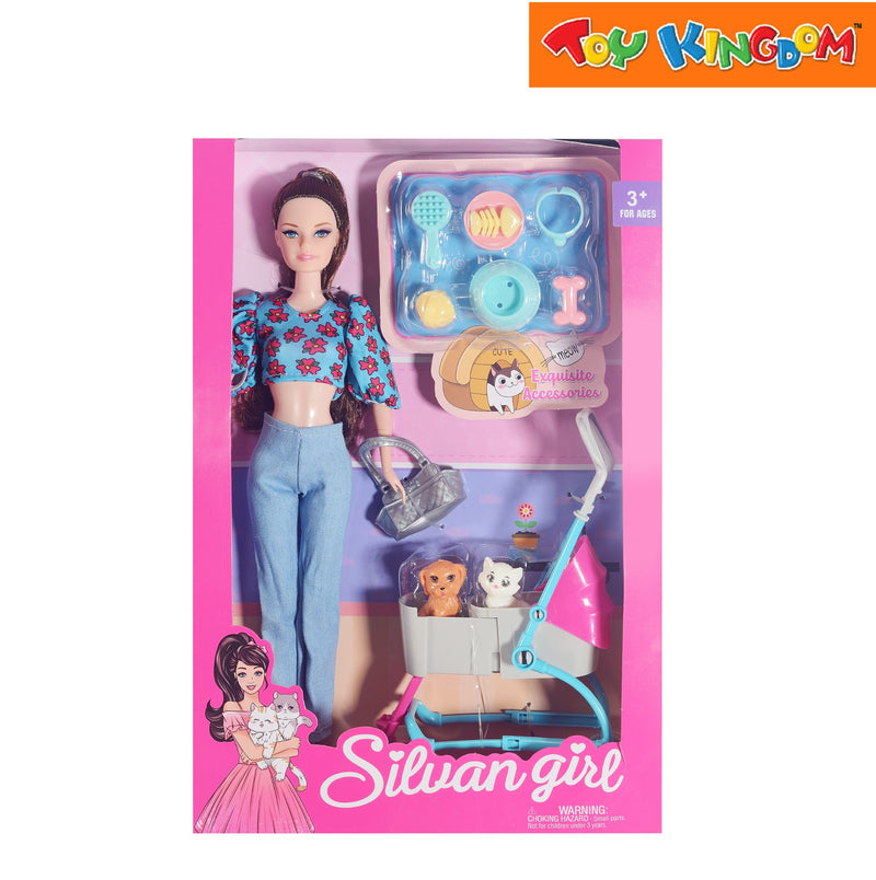 Silvan Girl In Pants 11.5 inch Fashion Doll Playset