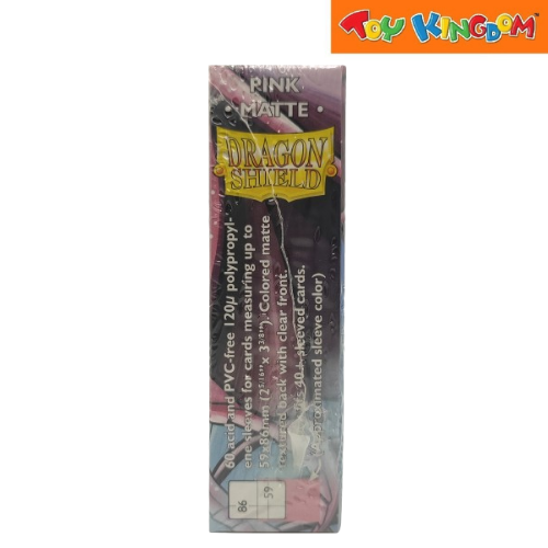 Arcane Tinmen Dragon Shield Pink Matte 60 Japanese Size Card Sleeves