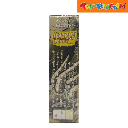 Arcane Tinmen Dragon Shield Ivory Matte 60 Japanese Size Card Sleeves