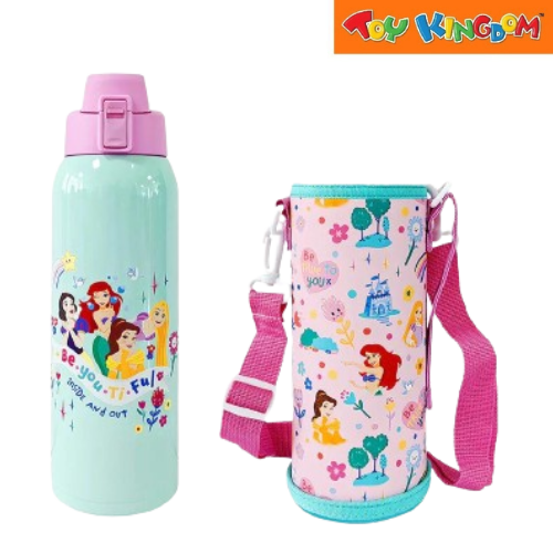 Zippies Lab Disney Princess More Than A Rainbow 1 Liter Insulated Tumbler With Carrying Pouch