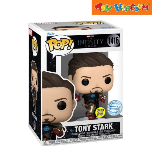 Funko Pop! Marvel The Infinity Saga Tony Stark Glows In The Dark Bobblehead Figure