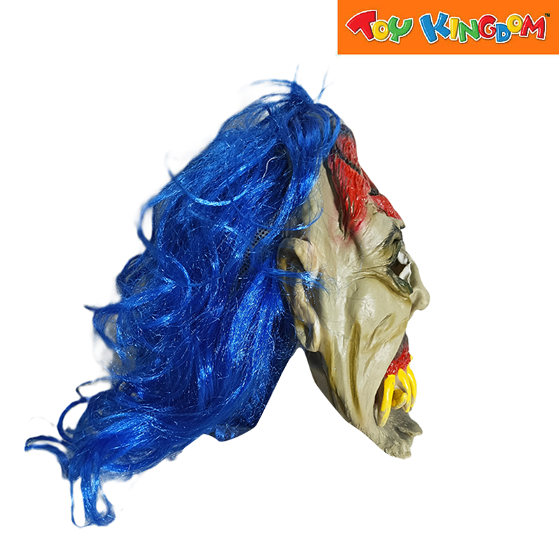 Halloween Blue Hair Scary Mask