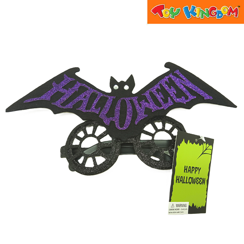 Halloween Glasses With Bat Purple