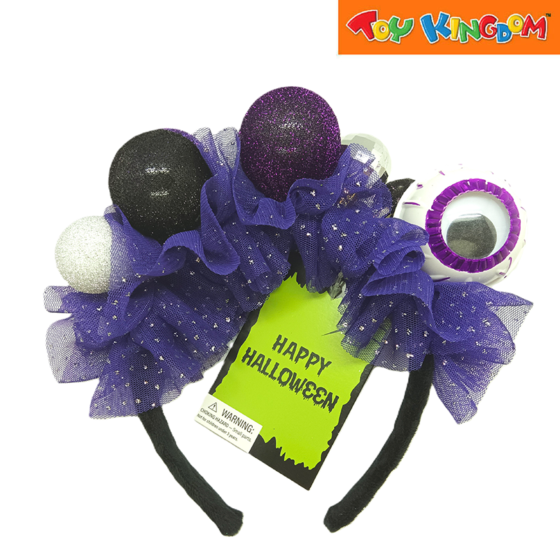 Halloween Headband With Eye Ball Purple