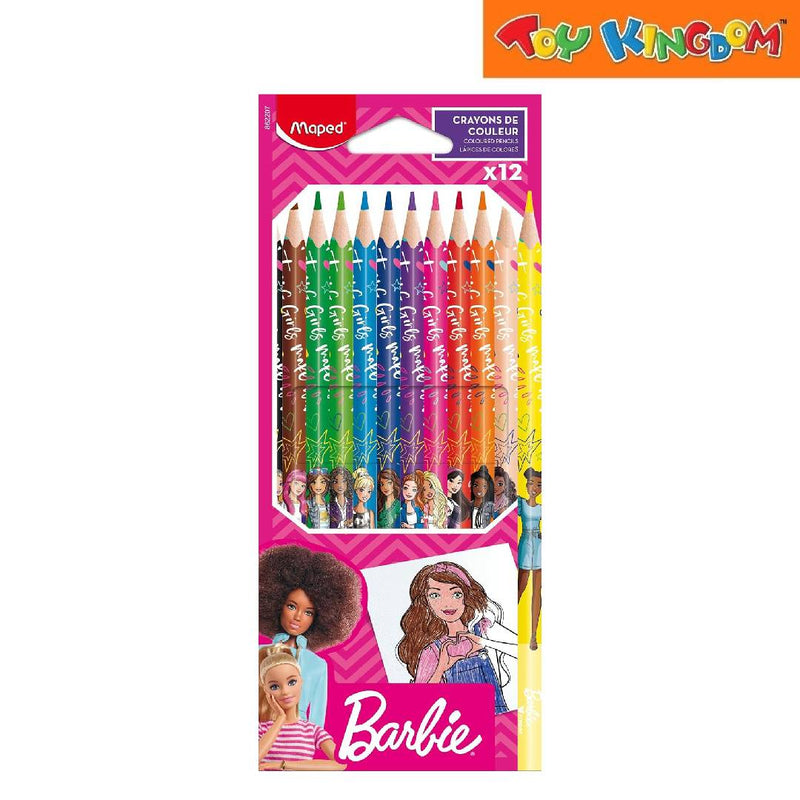 Maped Barbie 12pcs Coloured Pencils