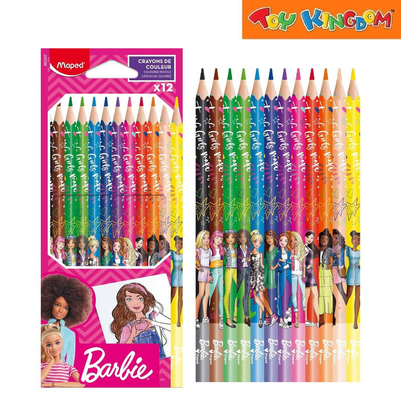 Maped Barbie 12pcs Coloured Pencils