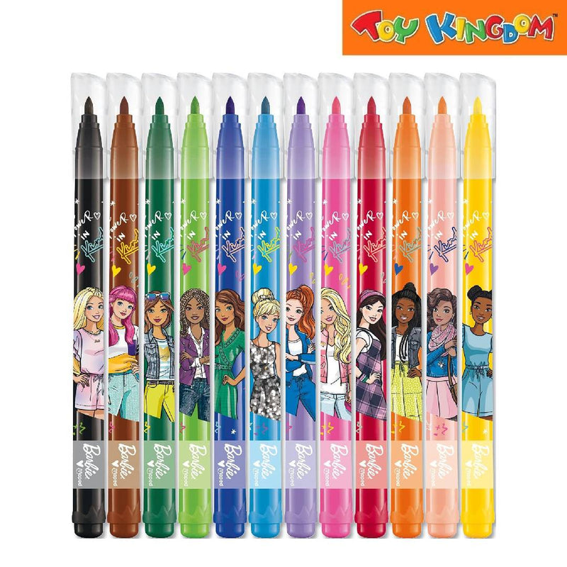 Maped Barbie 12pcs Felt-Tip Pens Washable