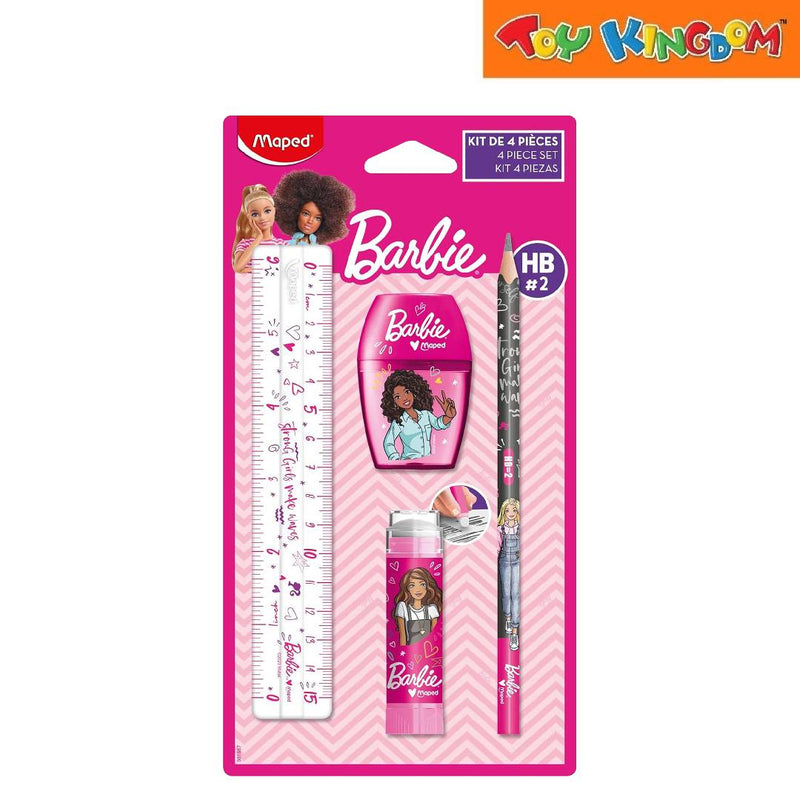 Maped Barbie 4pcs Stationery Set