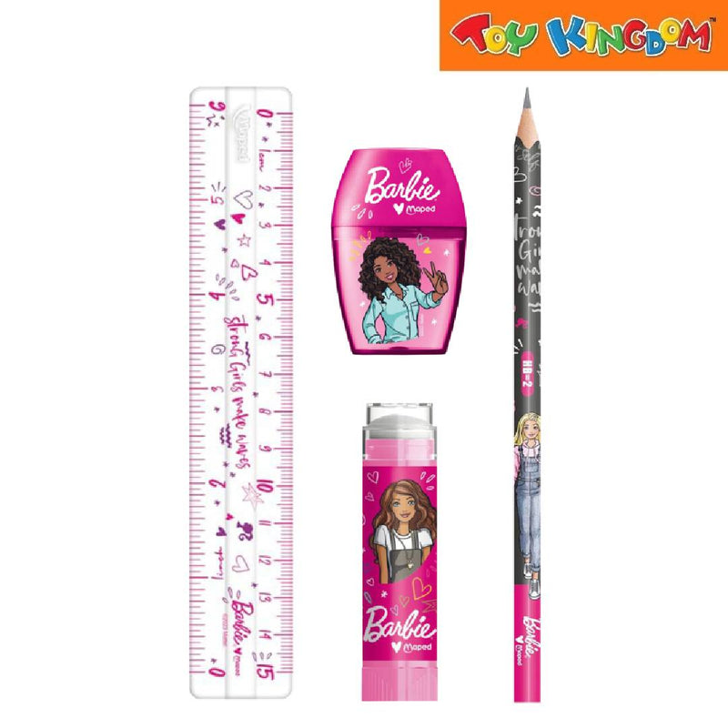 Maped Barbie 4pcs Stationery Set