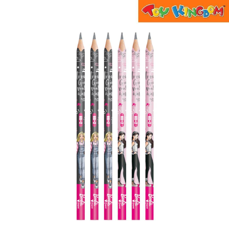 Maped Barbie 6pcs Graphite Pencils With Eraser