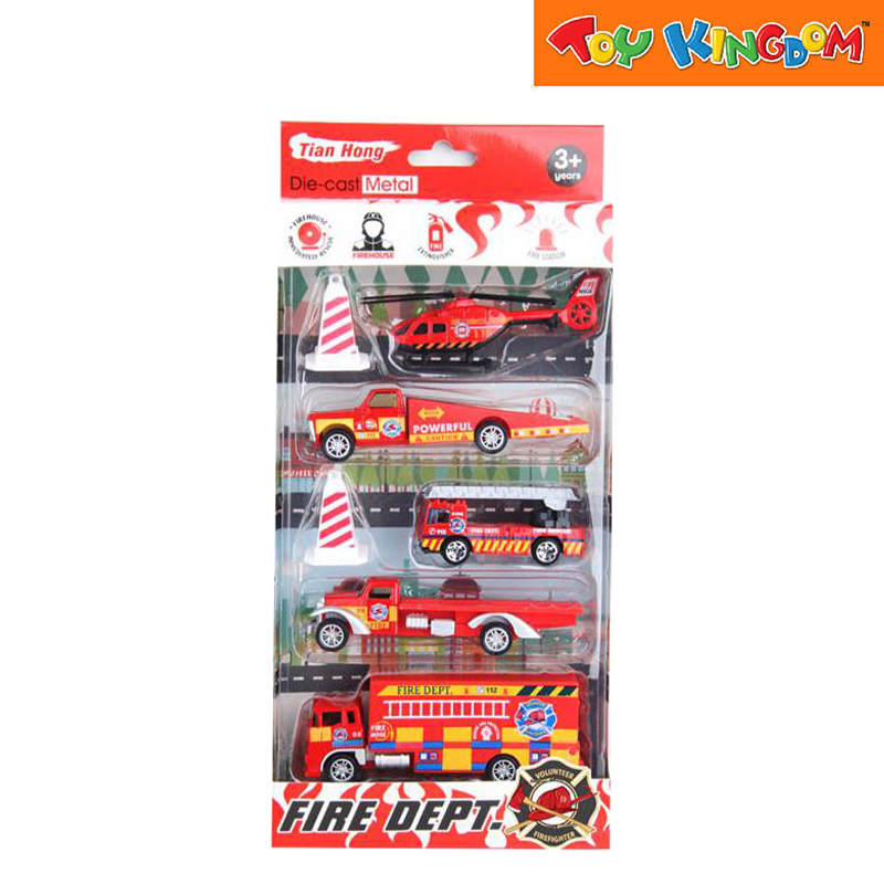 Container Truck Fire Dept Die-cast