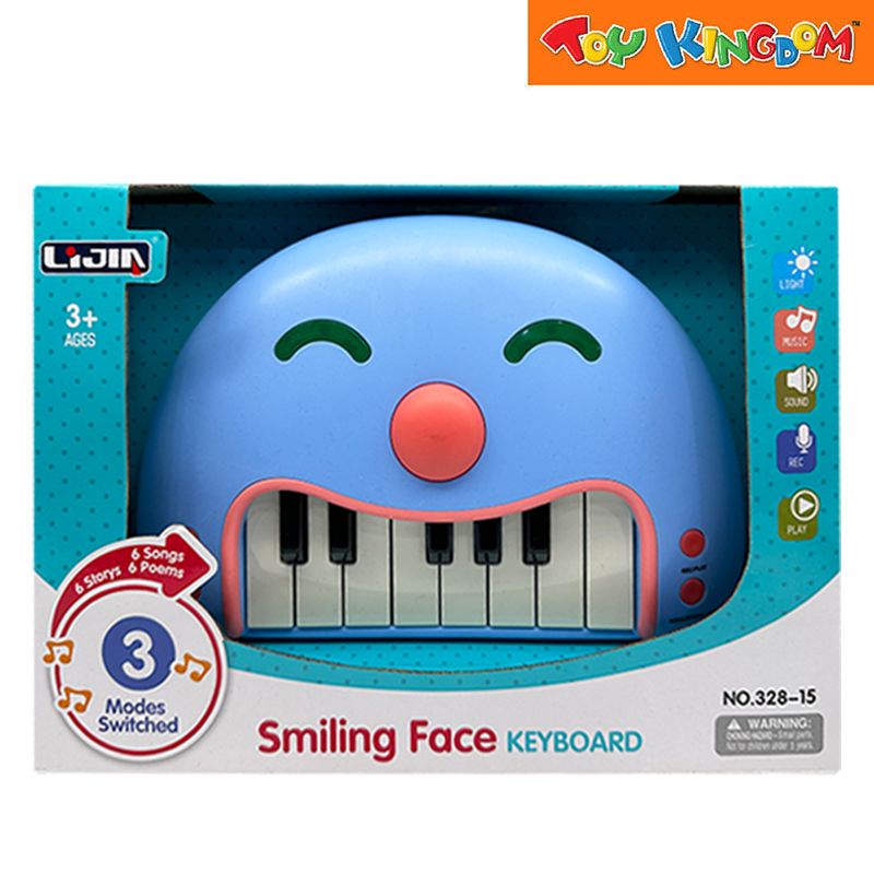 Smiling Face Blue Electric Keyboard