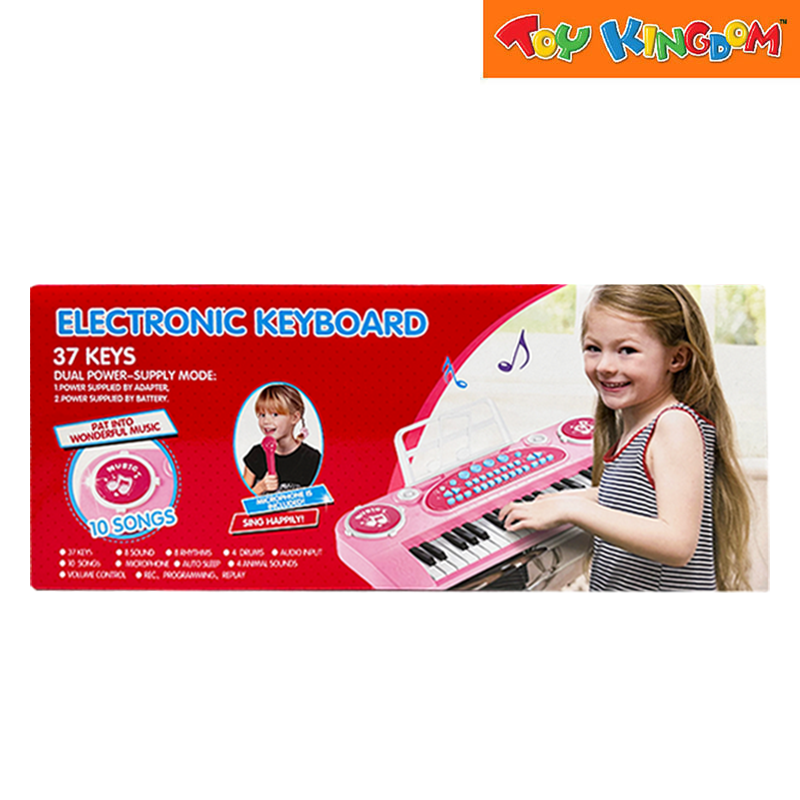 37 Keys Multi-Functional Pink Electronic Keyboard