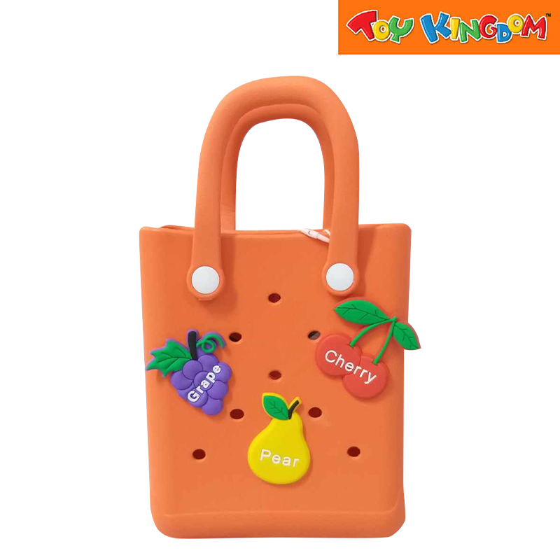 Orange Small Water Proof Silicon Tote Bag