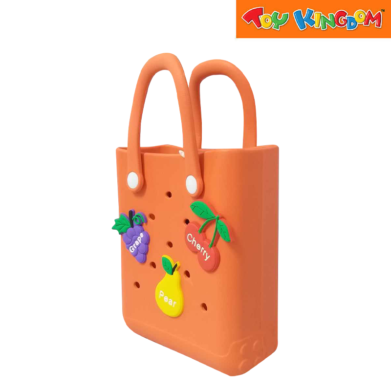 Orange Small Water Proof Silicon Tote Bag