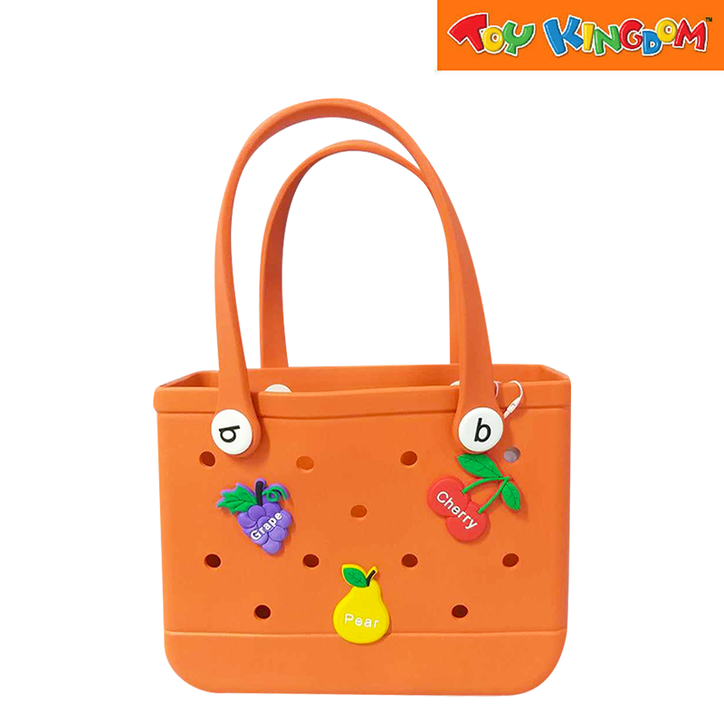 Orange Big Water Proof Silicon Tote Bag