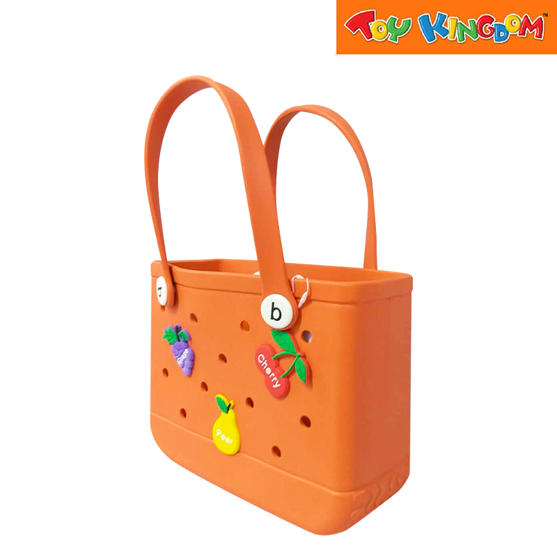 Orange Big Water Proof Silicon Tote Bag