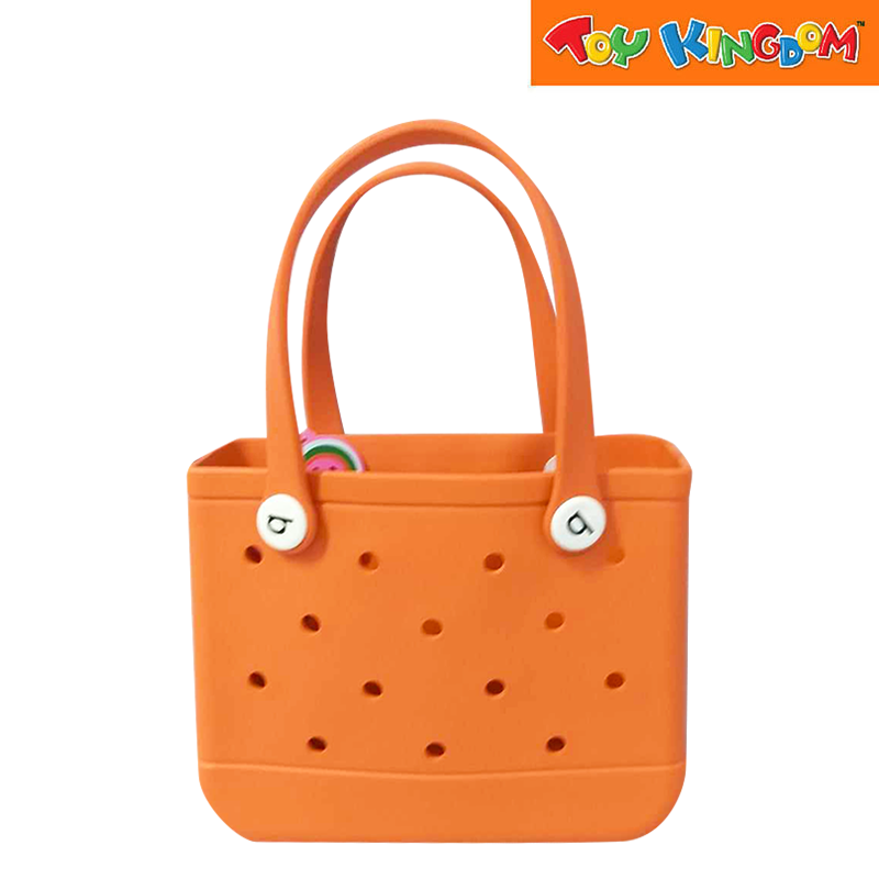 Orange Big Water Proof Silicon Tote Bag