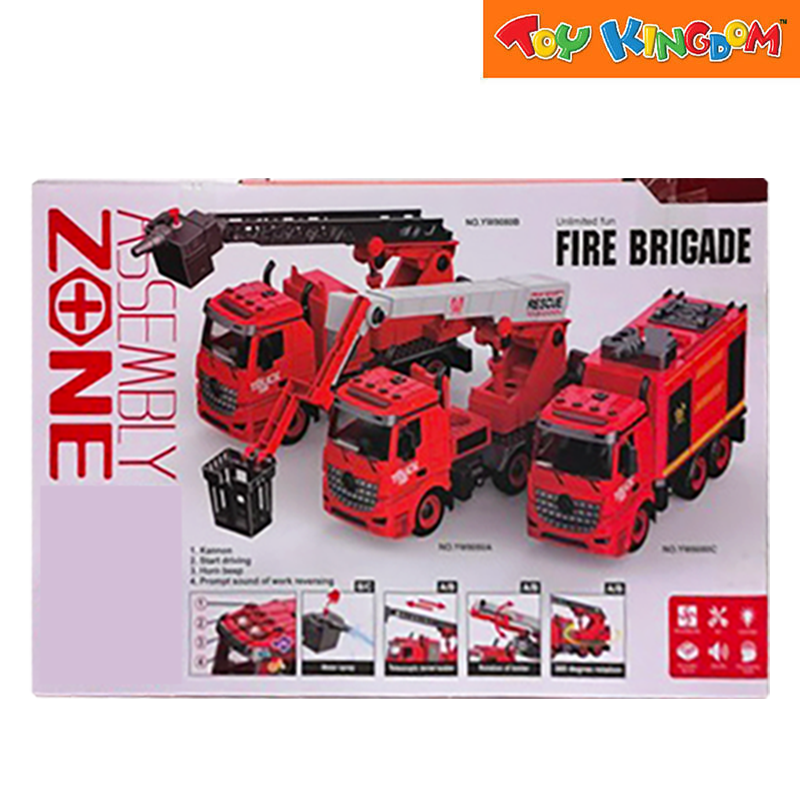 Assembly Zone Fire Brigade Red Friction Vehicle