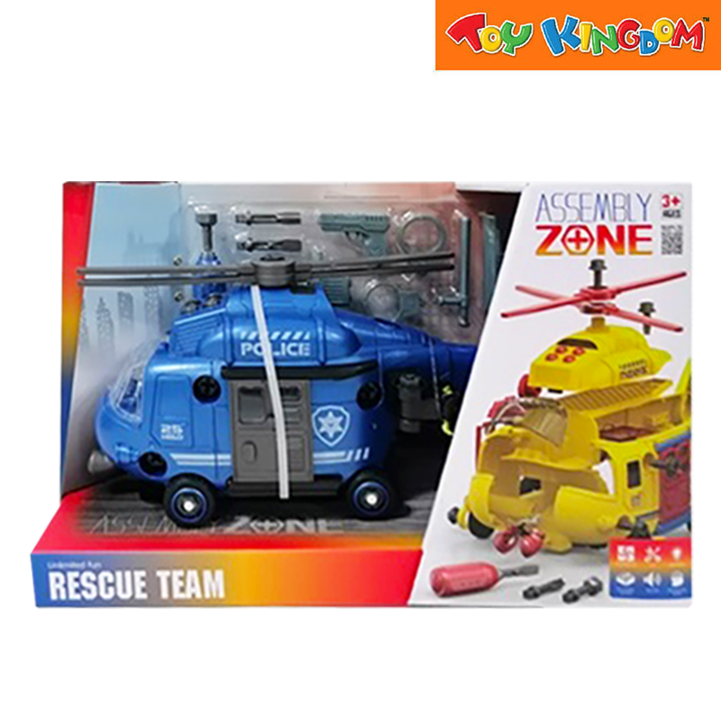 Assembly Zone Rescue Team Blue Friction Vehicle