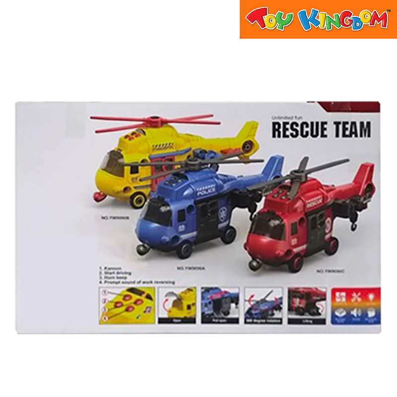 Assembly Zone Rescue Team Blue Friction Vehicle