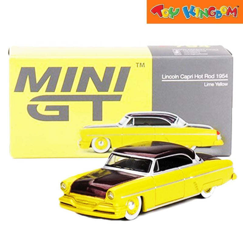 Mini GT Lincoln Capri Hot Rod 1954 Lime Yellow Die-cast