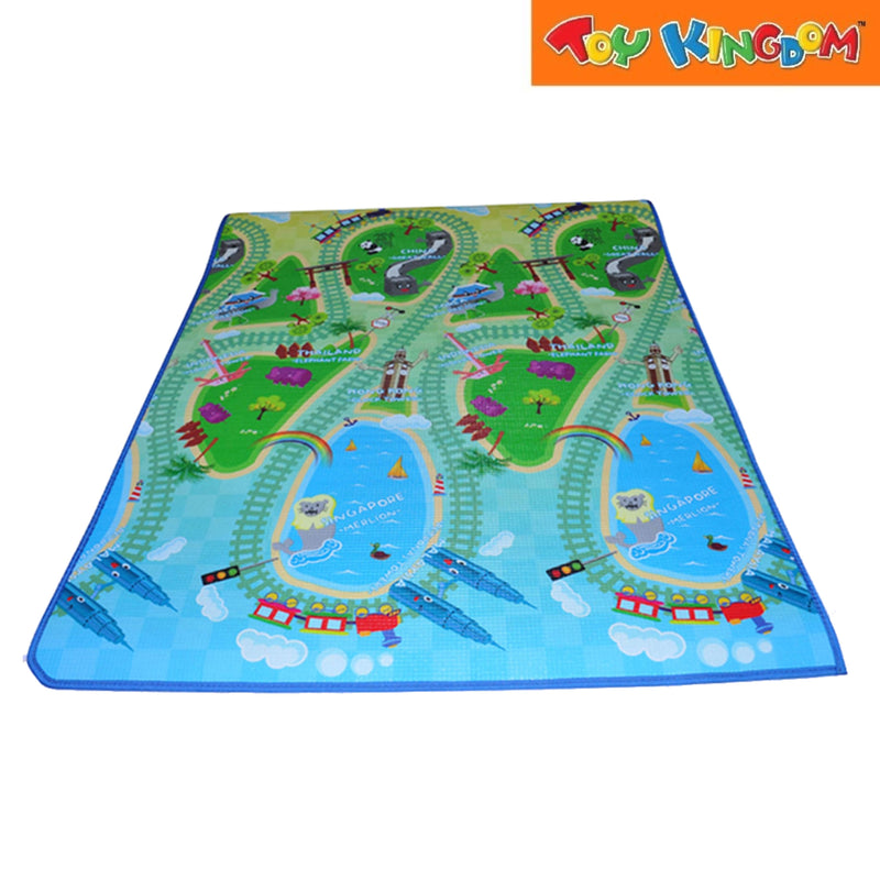 Funnylon Playmat Dual Side Asian Train Tour