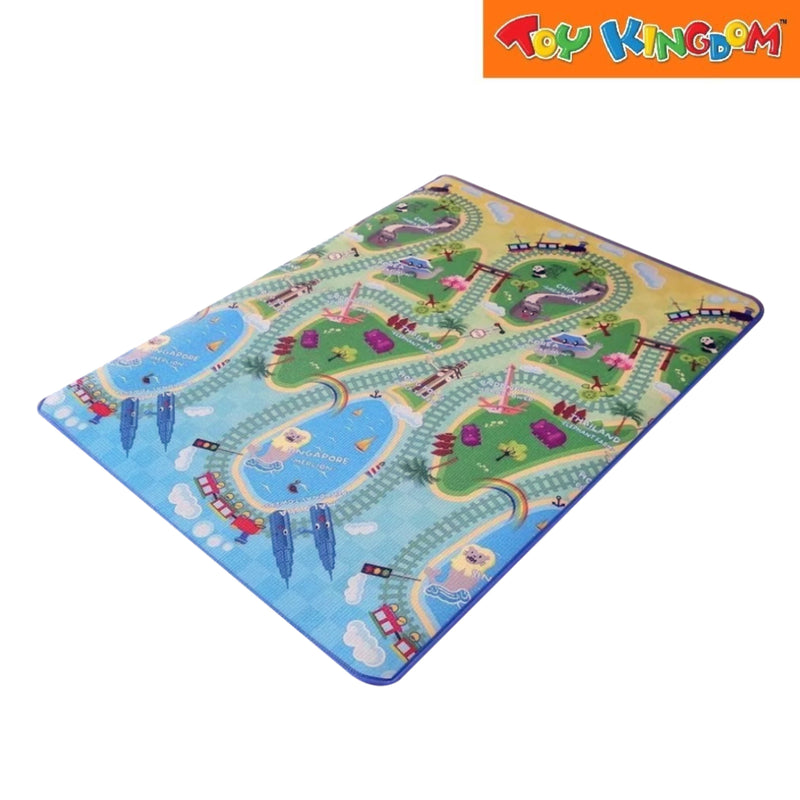 Funnylon Playmat Dual Side Asian Train Tour