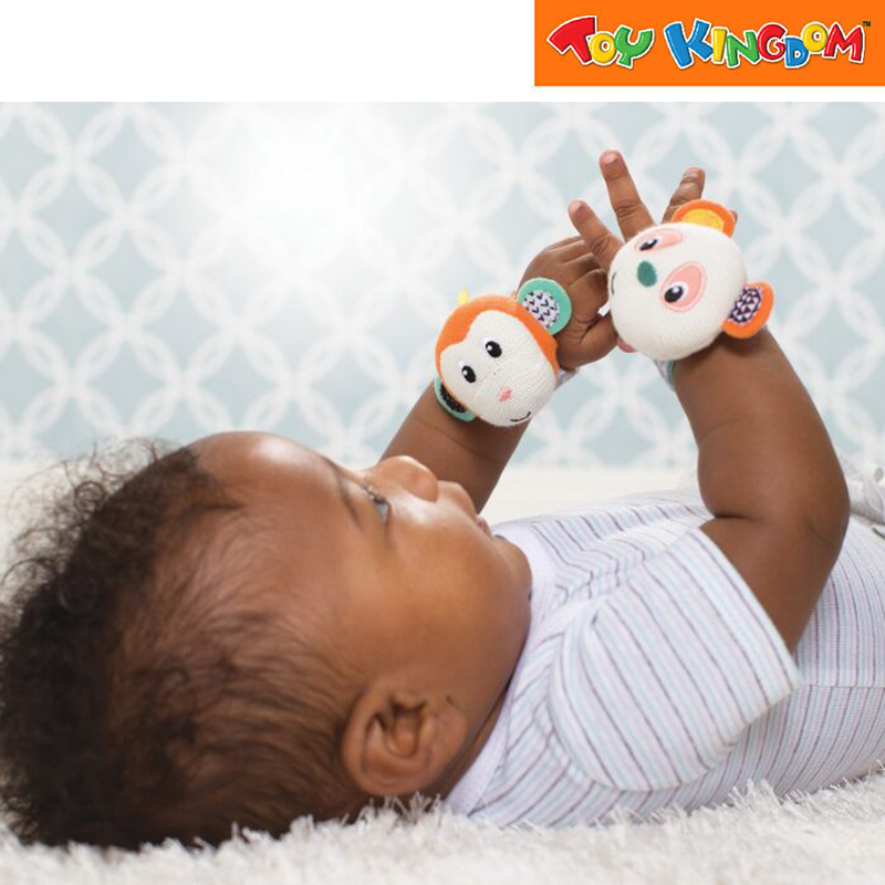 Infantino Monkey & Panda Wrist Rattles