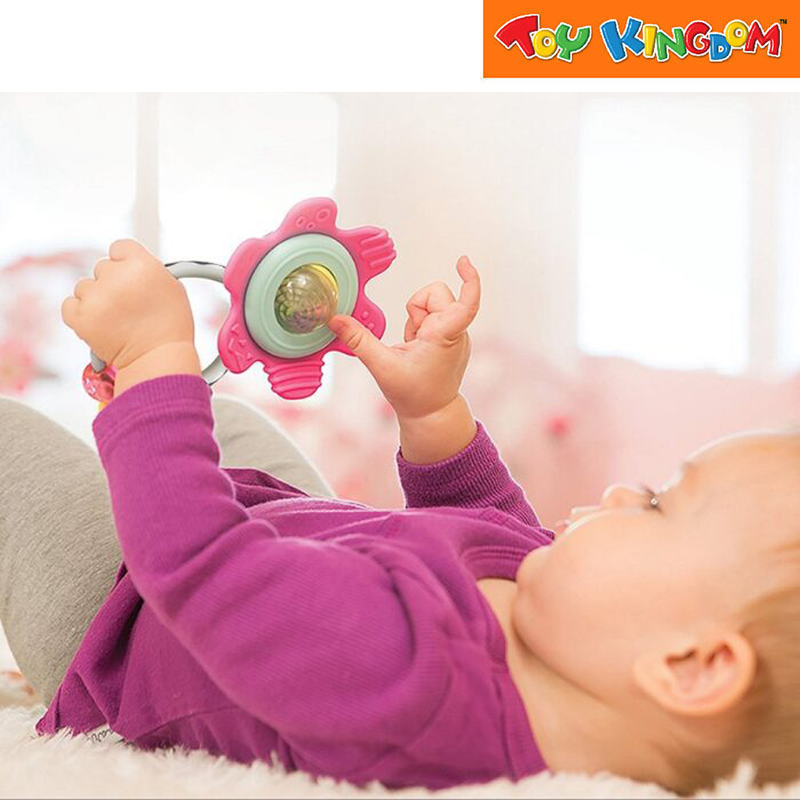 Infantino Pink Spin & Rattle Teether