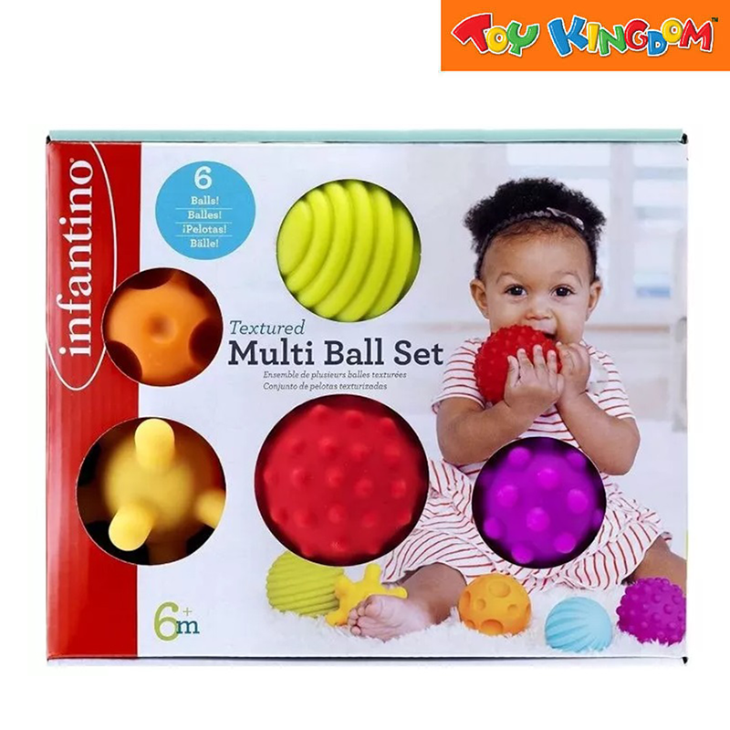 Infantino Textured Multi Ball Set With Purple 6pcs