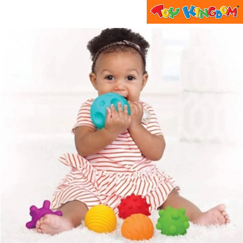 Infantino Textured Multi Ball Set With Purple 6pcs