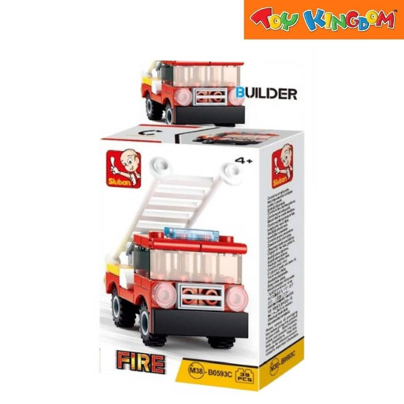 Sluban Builder Firetruck With Ladder 39pcs Bricks Set