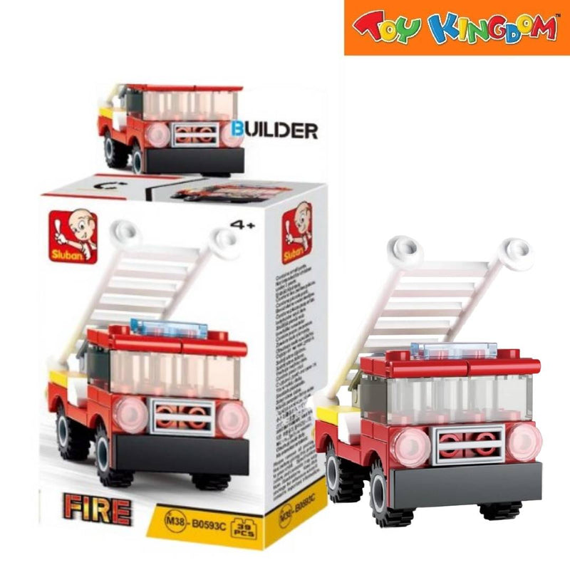 Sluban Builder Firetruck With Ladder 39pcs Bricks Set