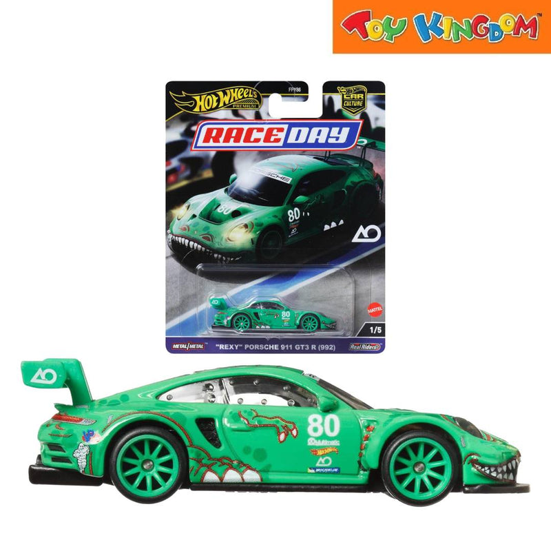 Hot Wheels Premium Car Culture Race Day Rexy Porsche 911 GT3 R 992 Die-cast