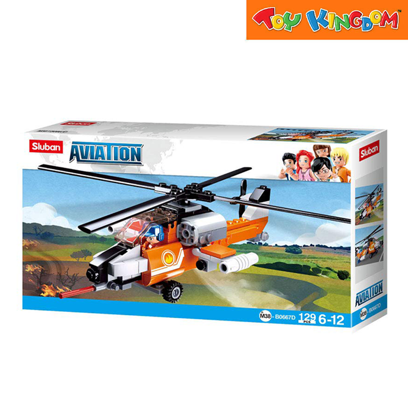 Sluban Aviation III Fire Helicopter 129pcs Building Set