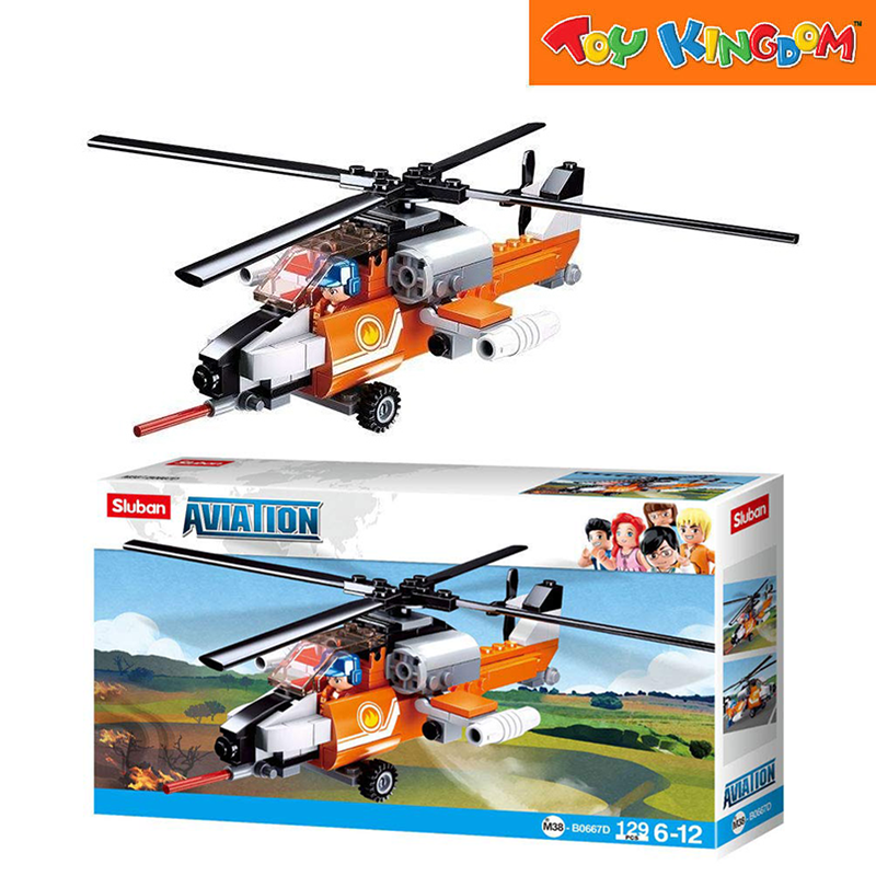 Sluban Aviation III Fire Helicopter 129pcs Building Set