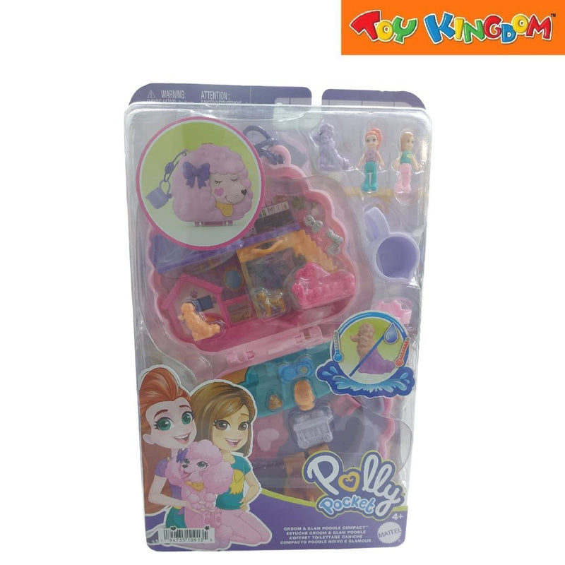 Polly Pocket Groom & Glam Poodle Compact Playset