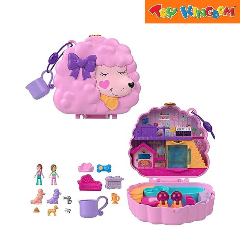 Polly Pocket Groom & Glam Poodle Compact Playset