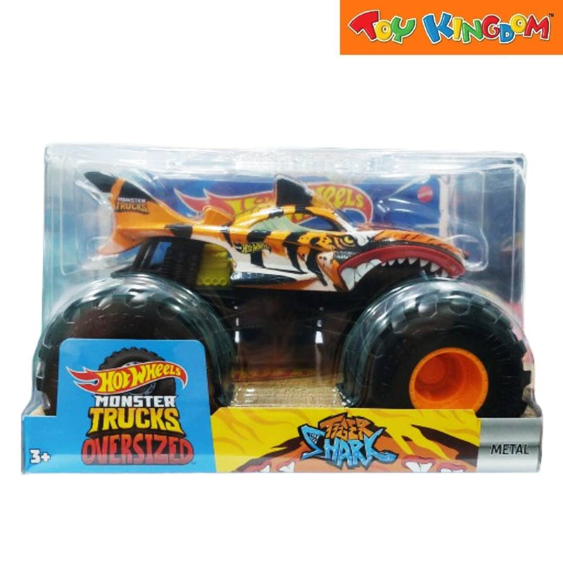 Hot Wheels Monster Trucks Oversized Tiger Shark Orange Die-cast