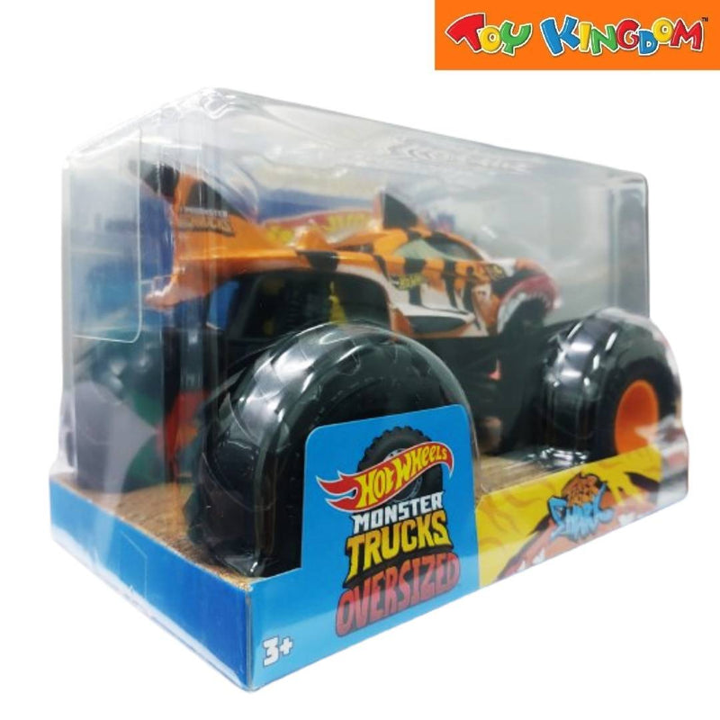 Hot Wheels Monster Trucks Oversized Tiger Shark Orange Die-cast