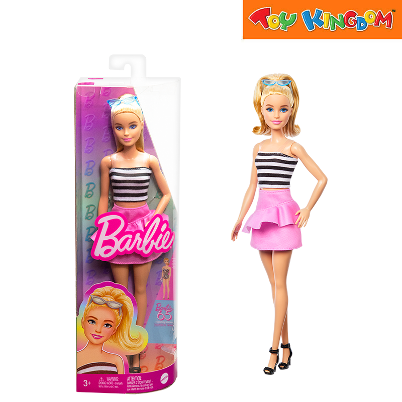 Barbie Striped Top & Pink Skirt Fab Fashionista Doll