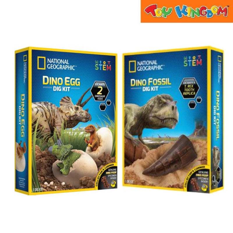 National Geographic Dino Egg and Fossil Dig Kit Bundle