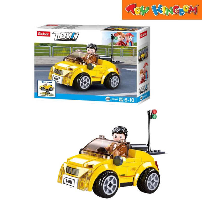 Sluban Town City Scene Cabrio Yellow 85pcs Bricks