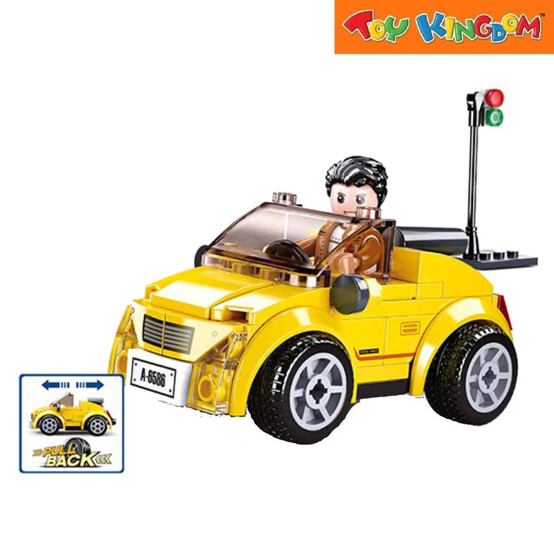 Sluban Town City Scene Cabrio Yellow 85pcs Bricks