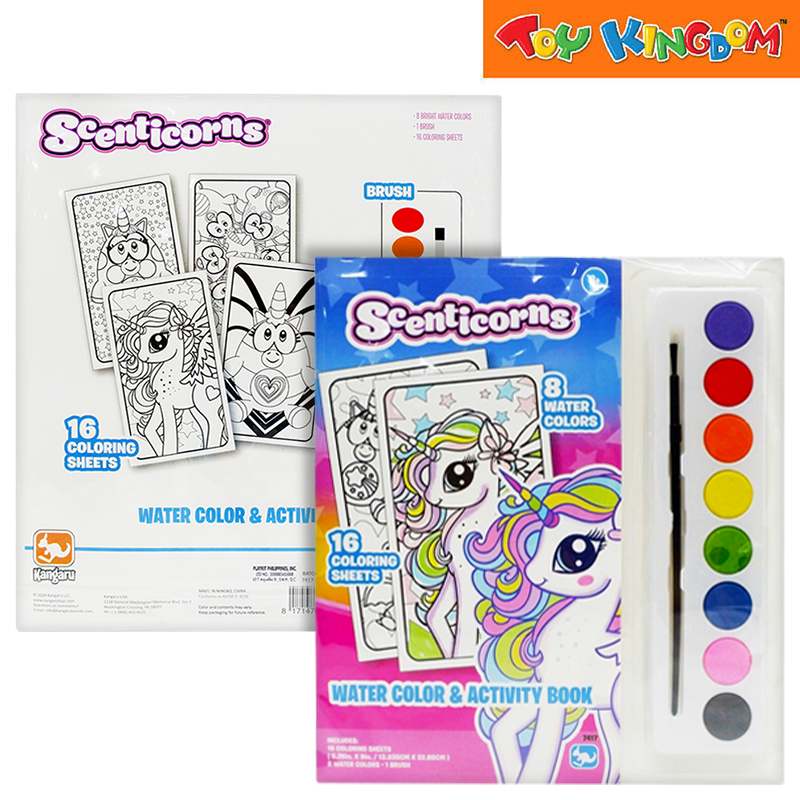 Kangaru Scenticorns Water Color & Activity Book