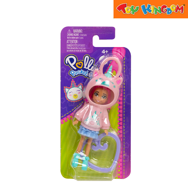 Polly Pocket Hoodie Buddies Unicorn Doll