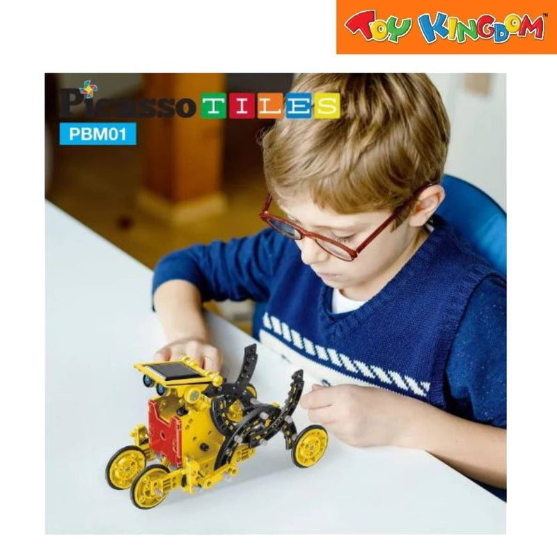 Picasso Tiles STEAM Solar Robot Science 12-in-1 Building Kit