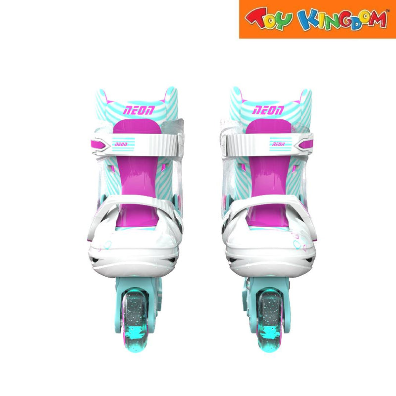 Yvolution Teal Pink Neon Inline Skates (Size 34-37)