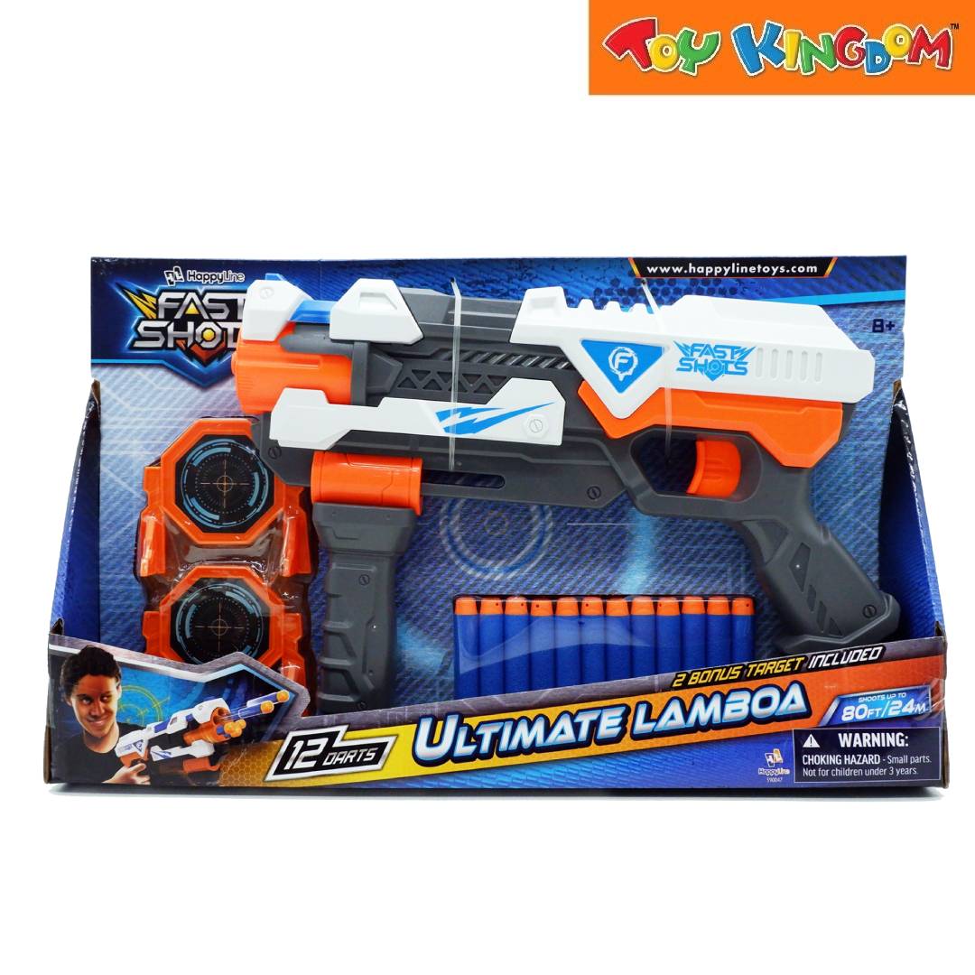 Happy Line Fast Shots Ultimate Lamboa 12 Foam Darts Blaster Toy